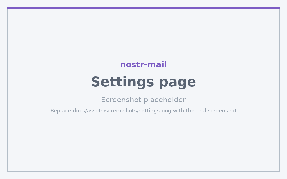 The Settings page